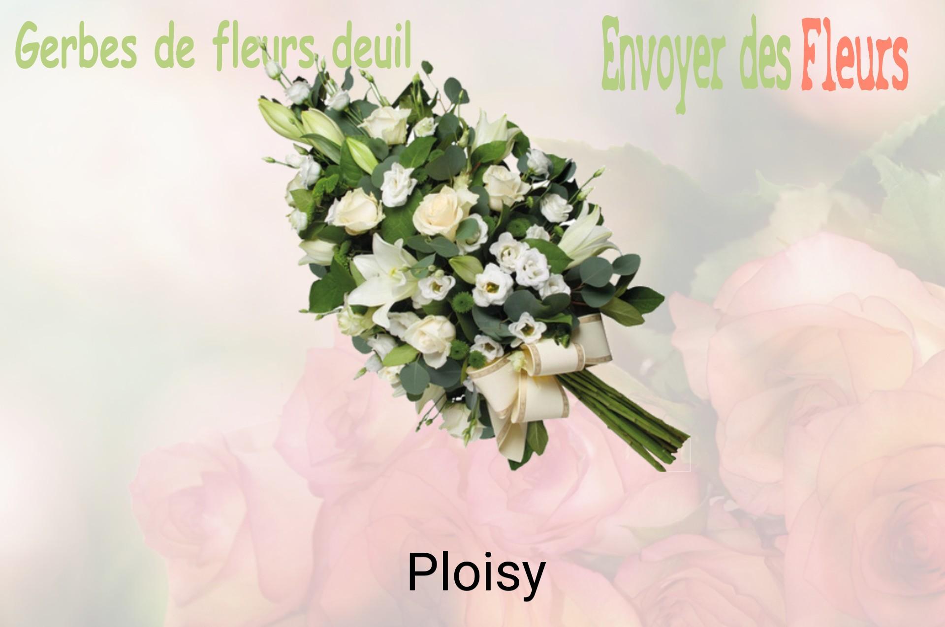 Gerbe de fleurs de deuil livrée à Ploisy